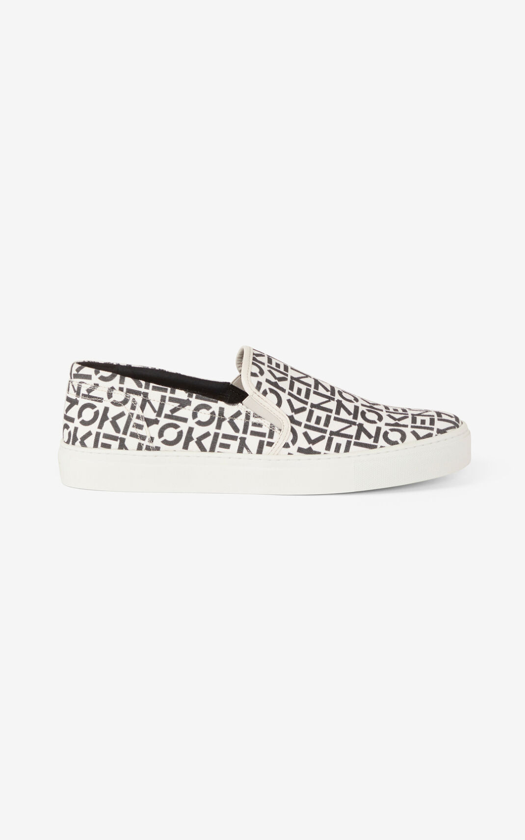 Kenzo K Skate Monogram laceless Spor Ayakkabı Erkek Gri | 0956-GIMRX